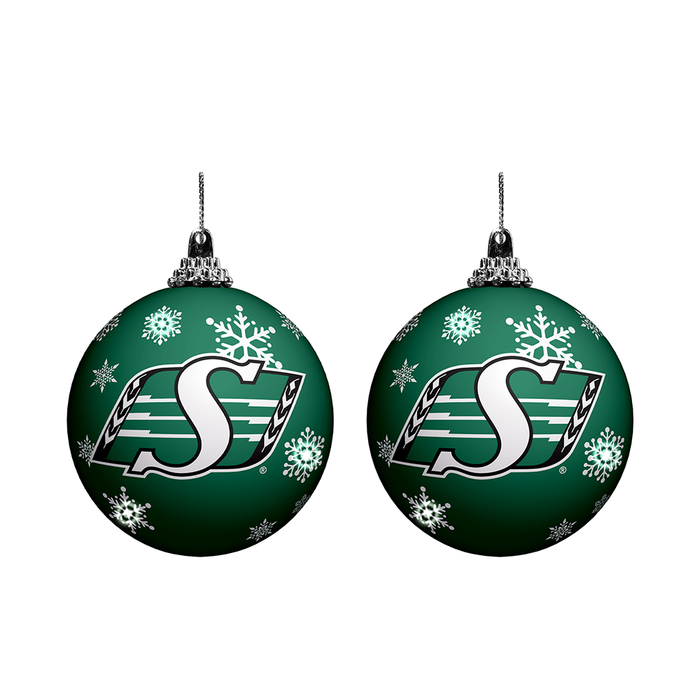 CFL Saskatchewan Roughriders Light-Up Ornament 2-Pack
