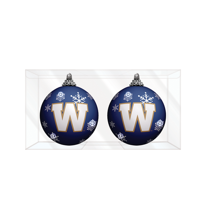 Lot de 2 décorations lumineuses des Blue Bombers de Winnipeg de la LCF