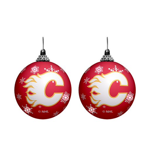 NHL Calgary Flames Light-Up Ornament 2-Pack