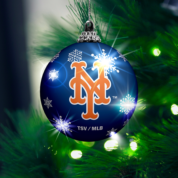 MLB New York Mets Light-Up Ornament 2-Pack