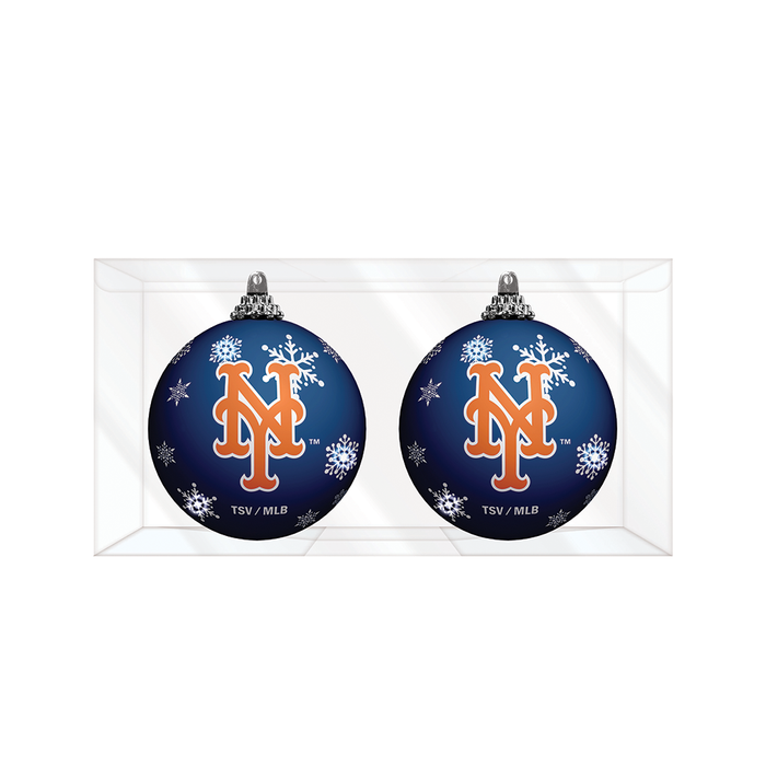 MLB New York Mets Light-Up Ornament 2-Pack