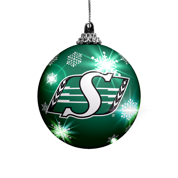 CFL Saskatchewan Roughriders Light-Up Ball Ornament