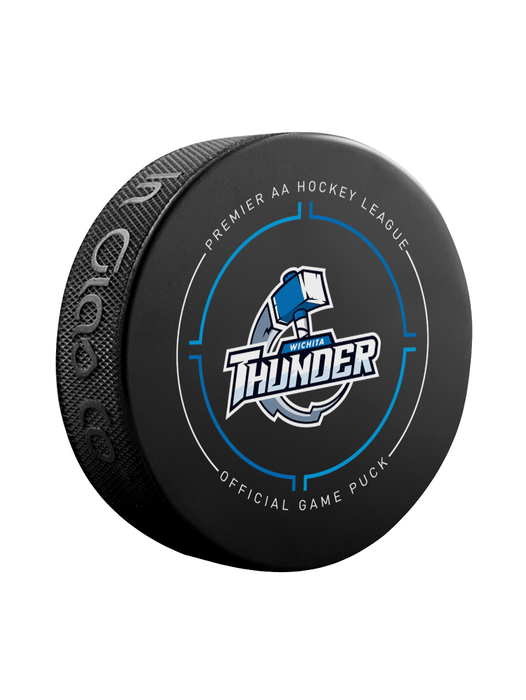 ECHL Wichita Thunder Official Game Hockey Puck In Cube