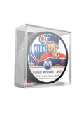 NHLPA Connor McDavid #97 Rondelle de hockey souvenir des Oilers d'Edmonton en cube