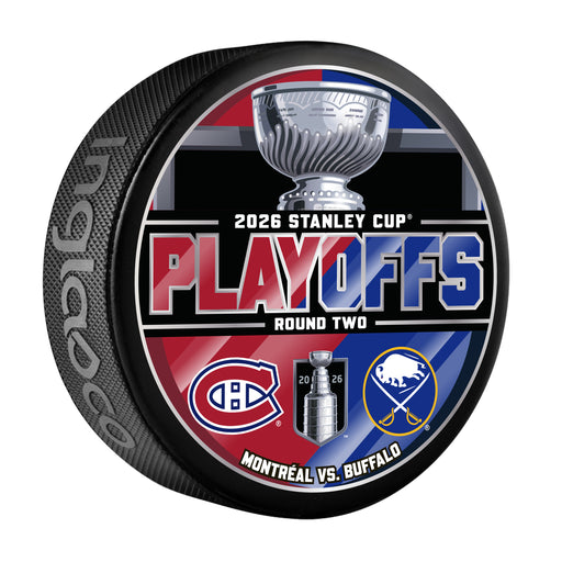 NHL Playoffs 2026  Dueling R2 Montreal Canadiens Vs Buffalo Sabres Souvenir Puck
