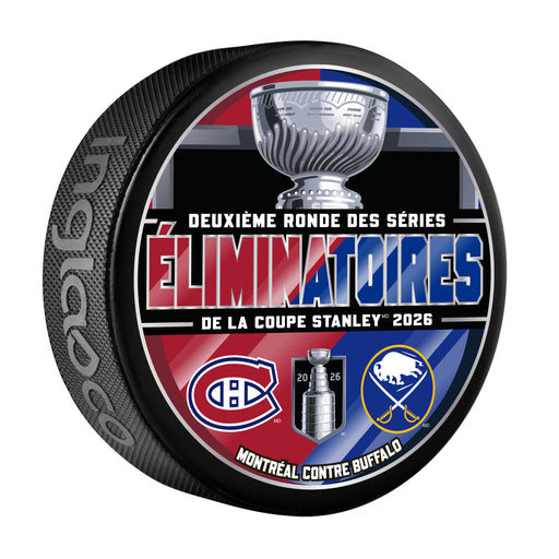 NHL Playoffs 2026  Dueling R2 Montreal Canadiens Vs Buffalo Sabres French Souvenir Puck