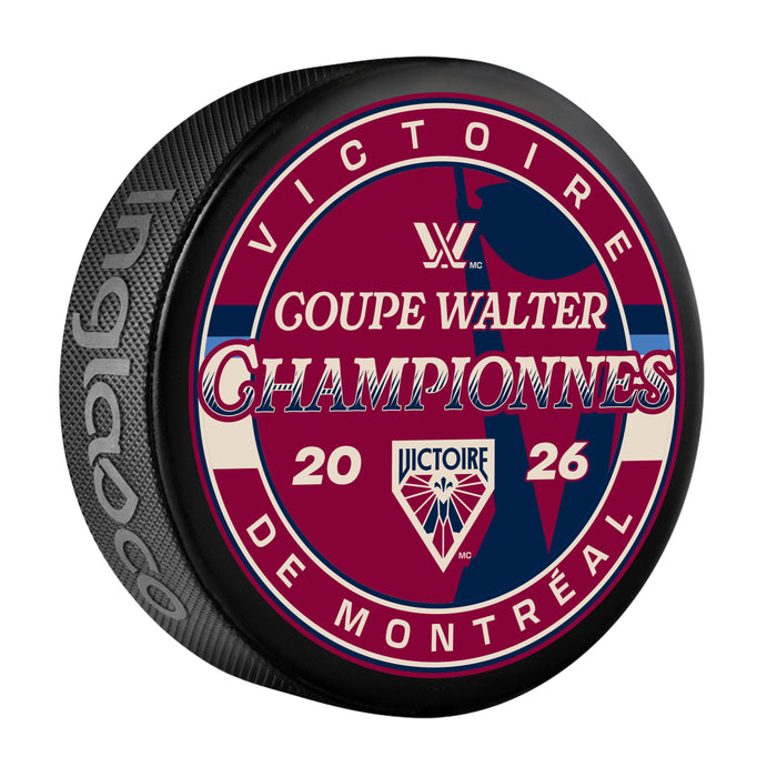 LPHF Victoire de  Montréal 2026 Rondelle Souvenir Noire - Championnes de la Coupe Walter