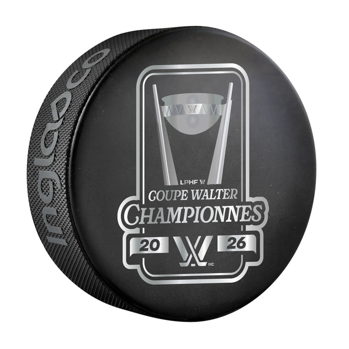 LPHF Victoire de  Montréal 2026 Rondelle Souvenir Noire - Championnes de la Coupe Walter