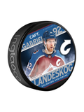 NHL Captain Series Gabriel Landeskog Colorado Avalanche Souvenir Hockey Puck In Cube
