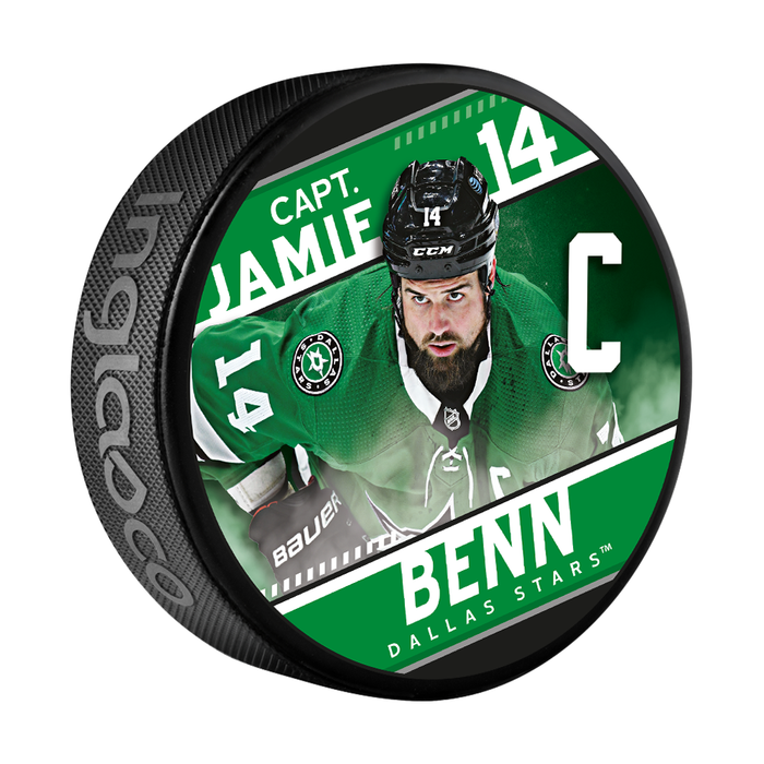 NHL Captain Series Jamie Benn Dallas Stars Souvenir Hockey Puck In Cube