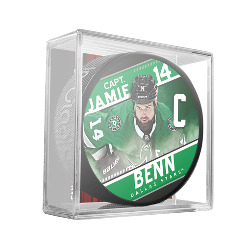 NHL Captain Series Jamie Benn Dallas Stars Souvenir Hockey Puck In Cube