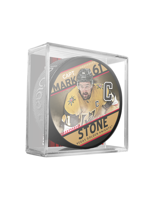 NHL Captain Series Mark Stone Vegas Golden Knights Souvenir Hockey Puck In Cube