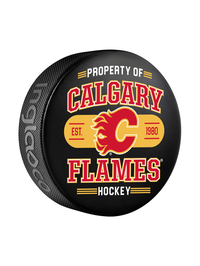 NHL Calgary Flames Property Of Souvenir Collector Hockey Puck