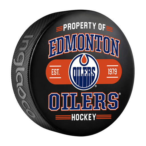 NHL Edmonton Oilers Property Of Souvenir Collector Hockey Puck