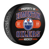 NHL Edmonton Oilers Property Of Souvenir Collector Hockey Puck