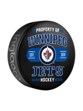 NHL Winnipeg Jets Property Of Souvenir Collector Hockey Puck