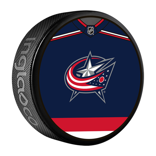 NHL Columbus Blue Jackets Jersey Design Souvenir Collector Hockey Puck