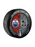 NHL 2024 Round 1 Playoffs Match-Up Edmonton Oilers vs Los Angeles Kings Souvenir Collector Puck