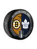 NHL 2024 Round 1 Playoffs Match-Up Boston Bruins vs Toronto Maple Leafs Souvenir Collector Puck