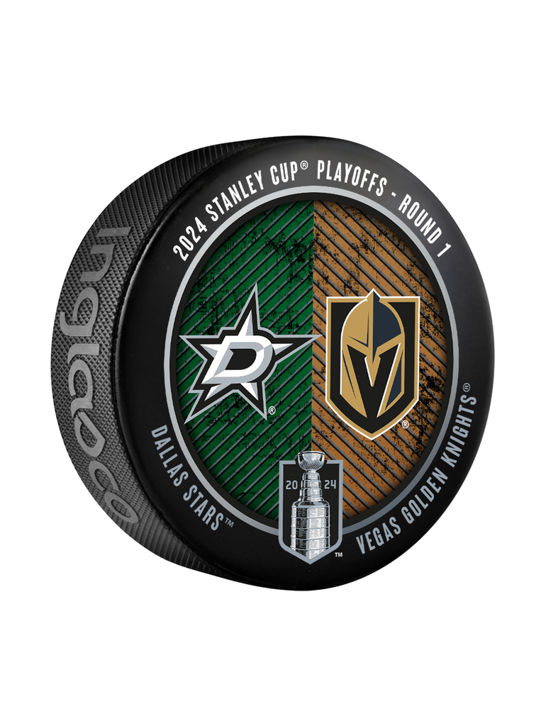 NHL 2024 Round 1 Playoffs Match-Up Dallas Stars vs Vegas Golden Knights Souvenir Collector Puck