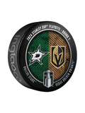 NHL 2024 Round 1 Playoffs Match-Up Dallas Stars vs Vegas Golden Knights Souvenir Collector Puck