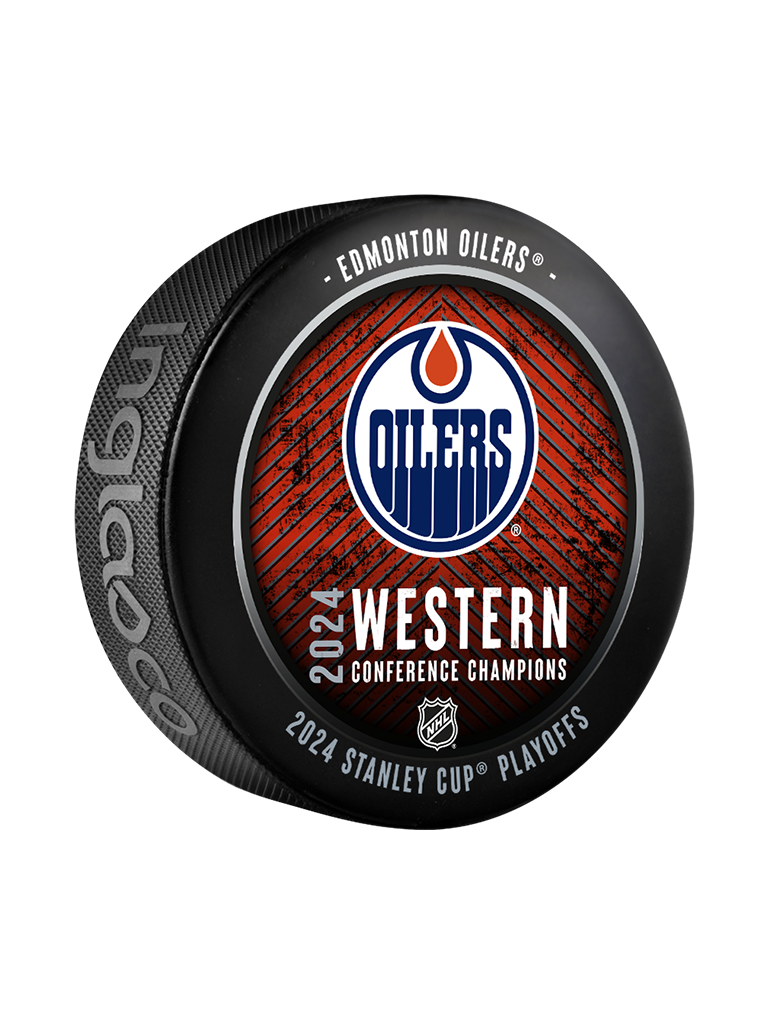 NHL 2024 Edmonton Oilers Stanley Cup Western Conference Champions Souvenir Collector Puck