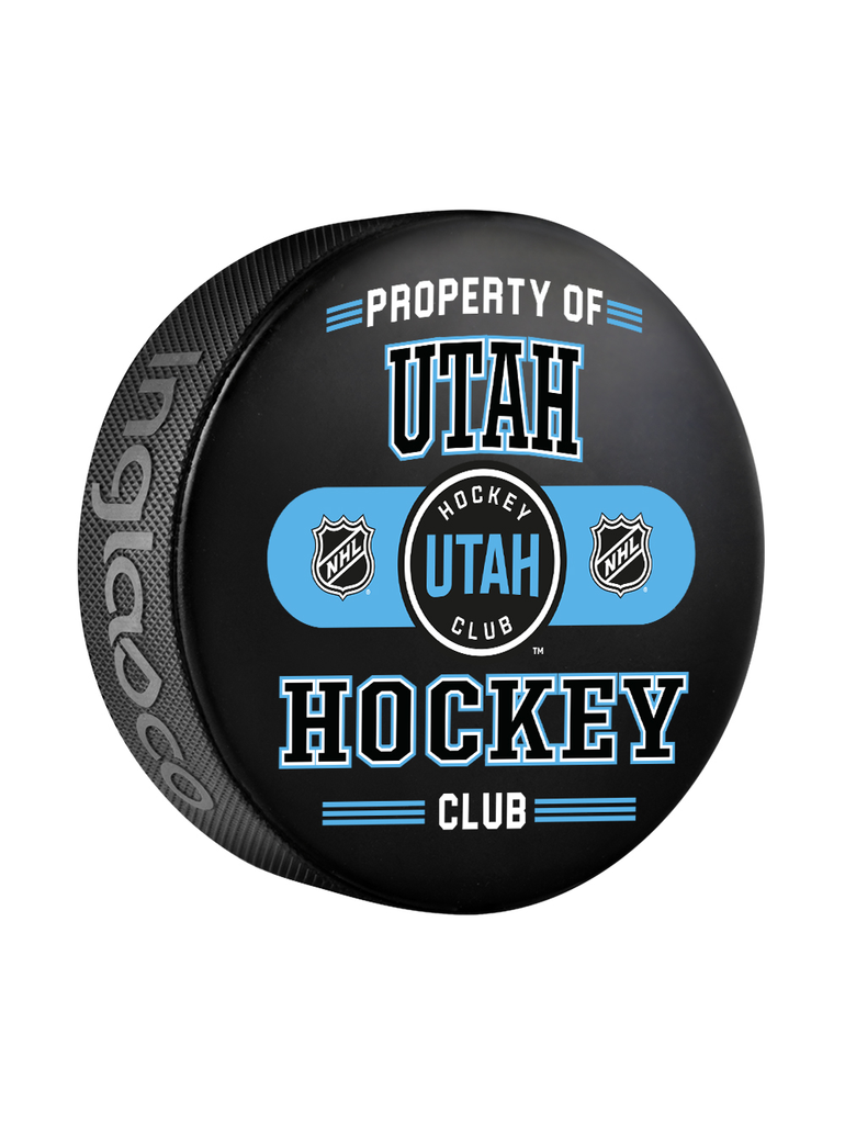 NHL Utah Hockey Club Property of Logo Souvenir Collector Hockey Puck