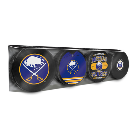 NHL Buffalo Sabres Souvenir Hockey Puck Collector's 4-Pack