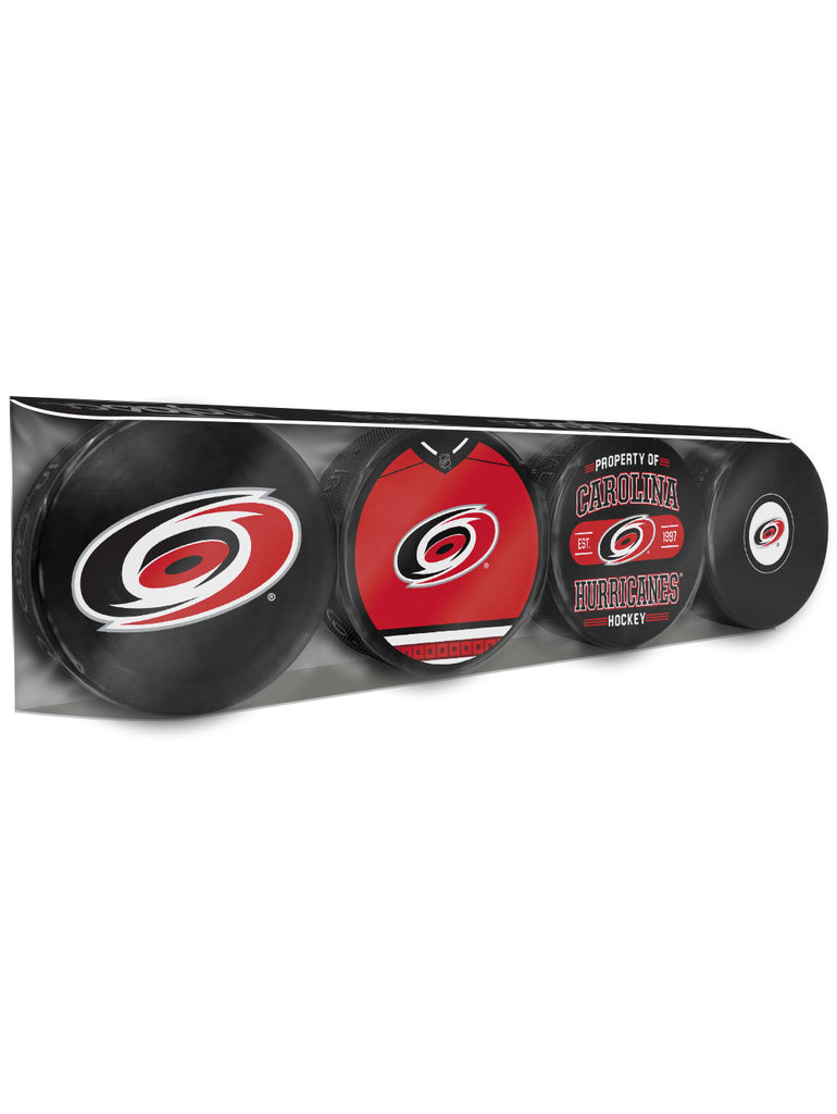 NHL Carolina Hurricanes Souvenir Hockey Puck Collector's 4-Pack