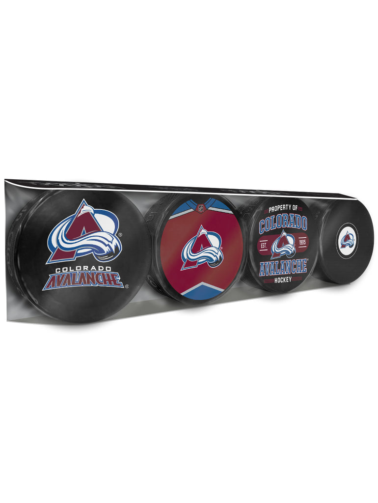 NHL Colorado Avalanche Souvenir Hockey Puck Collector's 4-Pack