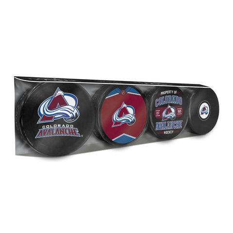 NHL Colorado Avalanche Souvenir Hockey Puck Collector's 4-Pack