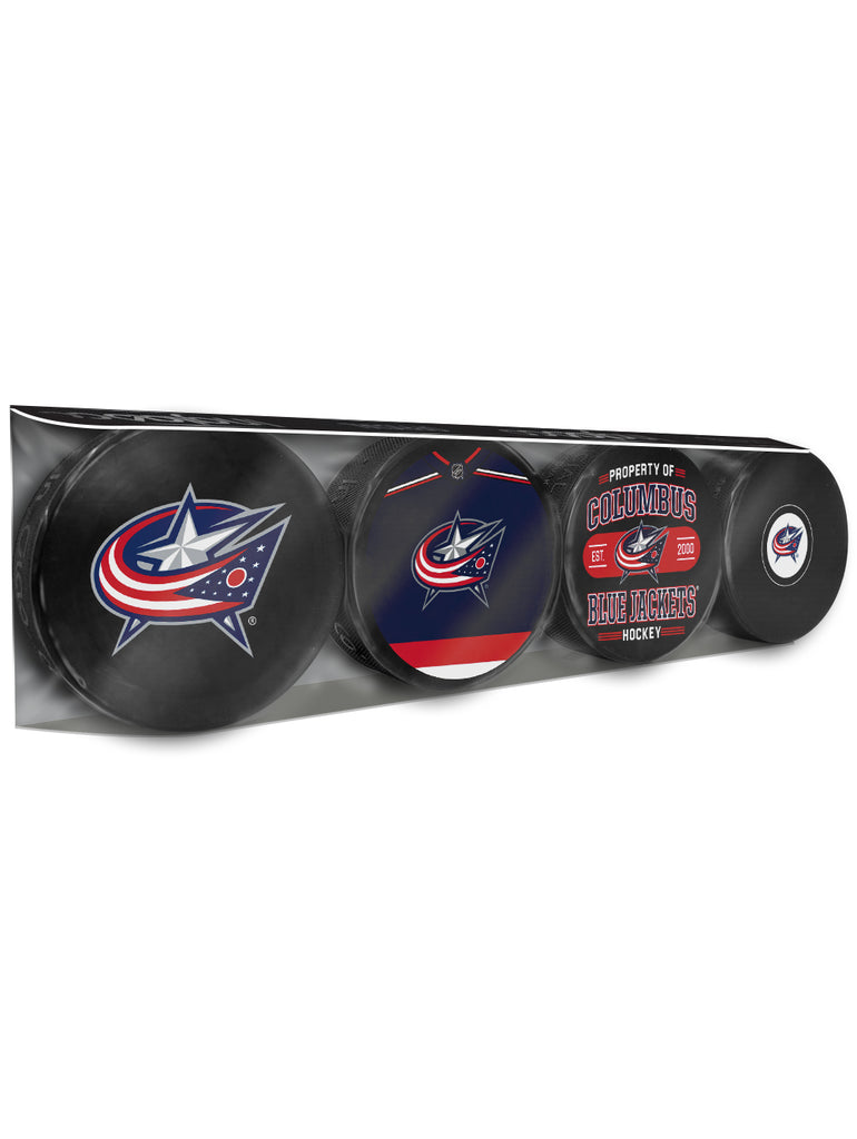 NHL Columbus Blue Jackets Souvenir Hockey Puck Collector's 4-Pack