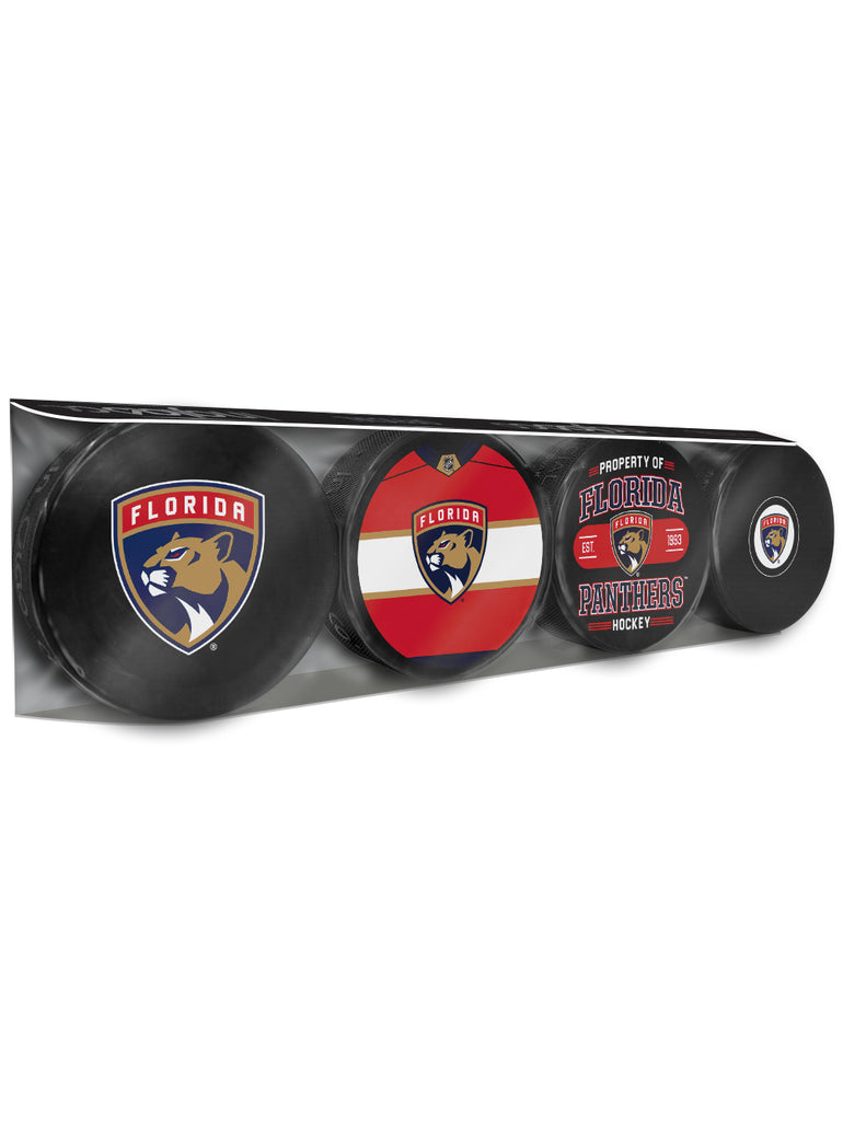 NHL Florida Panthers Souvenir Hockey Puck Collector's 4-Pack