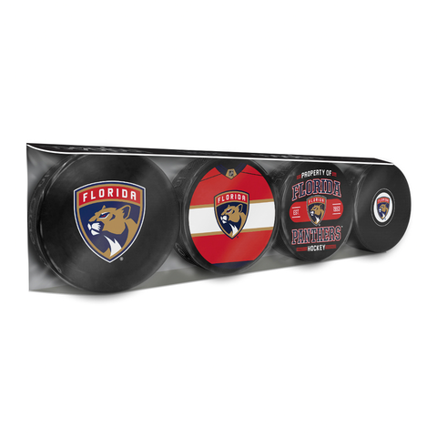 NHL Florida Panthers Souvenir Hockey Puck Collector's 4-Pack