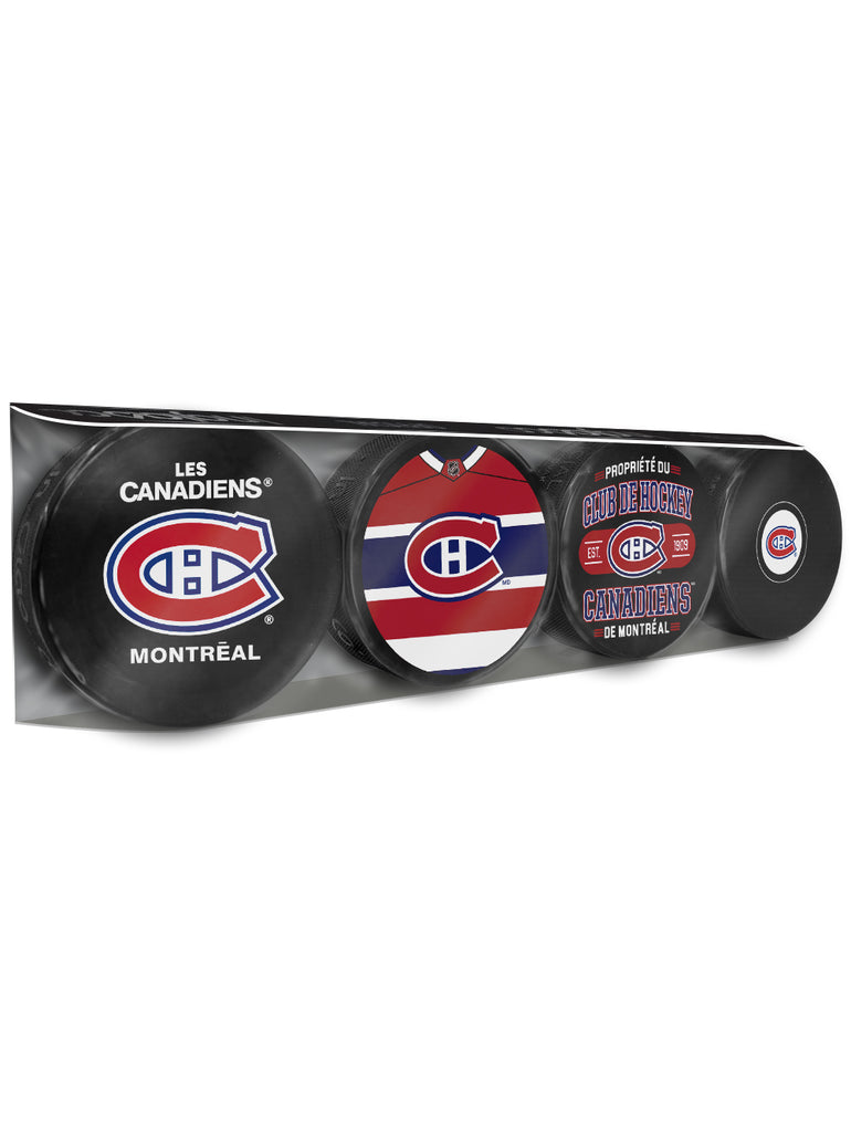 NHL Montreal Canadiens Souvenir Hockey Puck Collector's 4-Pack