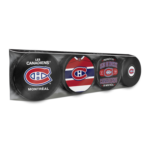 NHL Montreal Canadiens Souvenir Hockey Puck Collector's 4-Pack