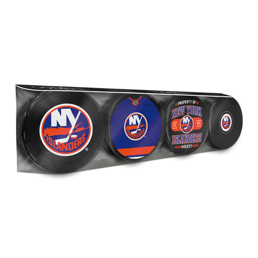 NHL New York Islanders Souvenir Hockey Puck Collector's 4-Pack