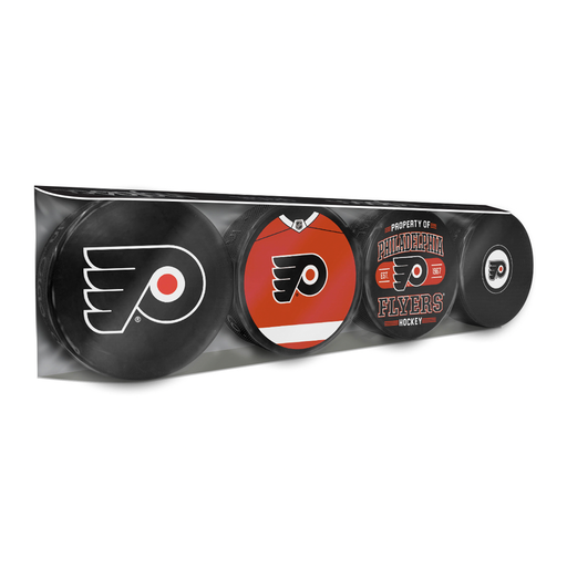 NHL Philadelphia Flyers Souvenir Hockey Puck Collector's 4-Pack