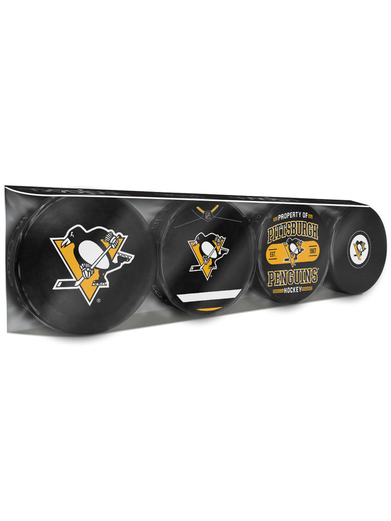 NHL Pittsburgh Penguins Souvenir Hockey Puck Collector's 4-Pack