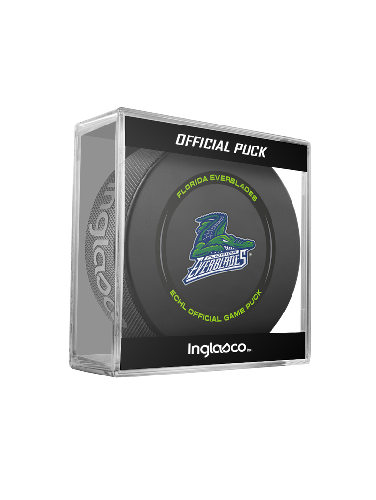 ECHL Florida Everblades 2024-25 Official Game Hockey Puck In Cube