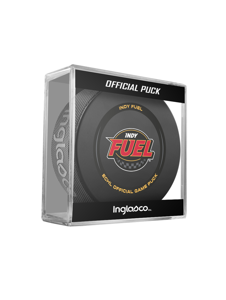 ECHL Indy Fuel 2024-25 Official Game Hockey Puck In Cube