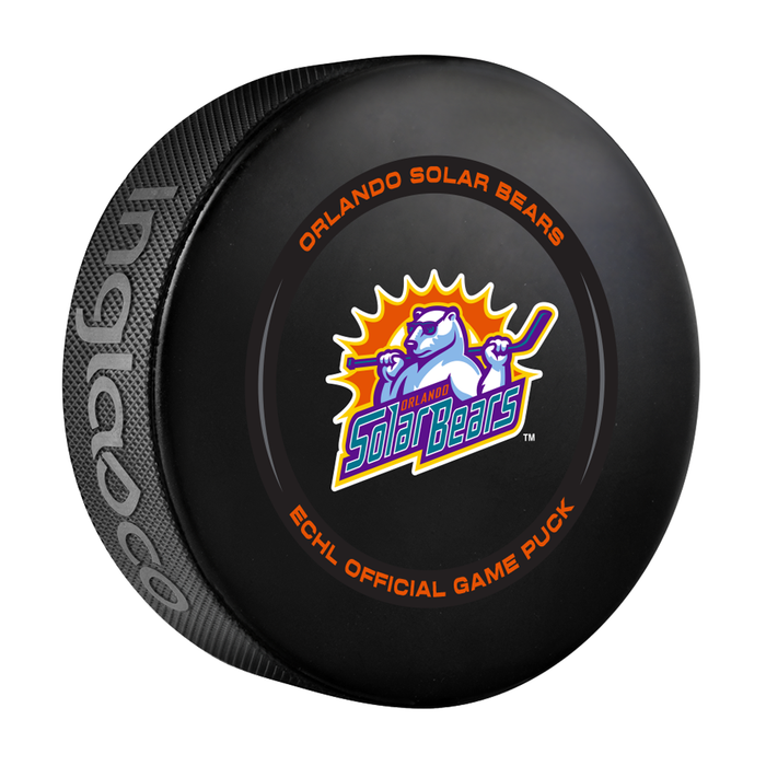 ECHL Orlando Solar Bears 2024-25 Official Game Hockey Puck In Cube
