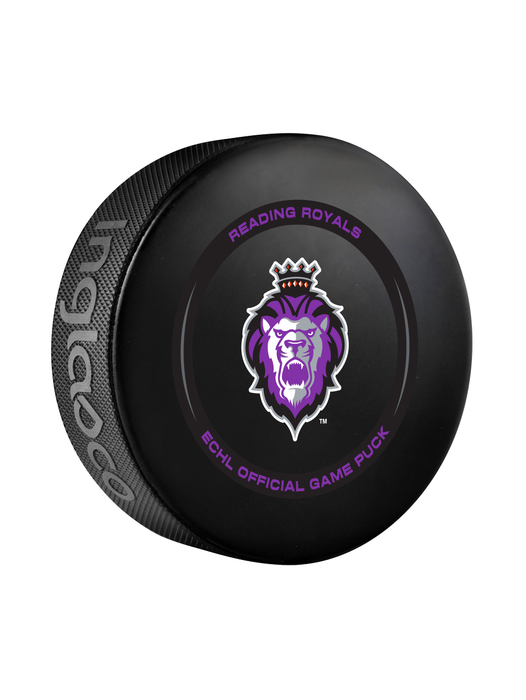 ECHL Reading Royals 2024-25 Official Game Hockey Puck In Cube