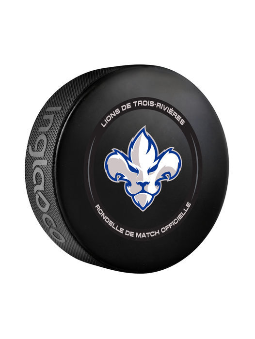 ECHL Trois-Rivieres Lions 2024-25 Official Game Hockey Puck In Cube