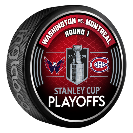 NHL 2025 Round 1 Playoffs Match-Up Washington Capitals Vs Montreal Canadiens Souvenir Collector Puck