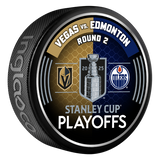 NHL 2025 Round 2 Playoffs Vegas Golden Knights vs Edmonton Oilers Collector Puck