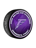PWHL 2025 Playoffs Minnesota Frost Roster Souvenir Puck