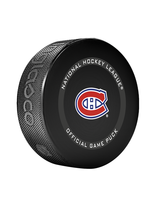 Rondelle de hockey officielle des Canadiens de Montréal de la LNH en cube - Bleu nouveau fan