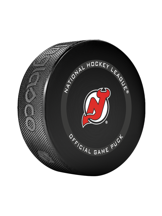 Rondelle de hockey officielle des New Jersey Devils de la LNH en cube - Rose nouveau fan