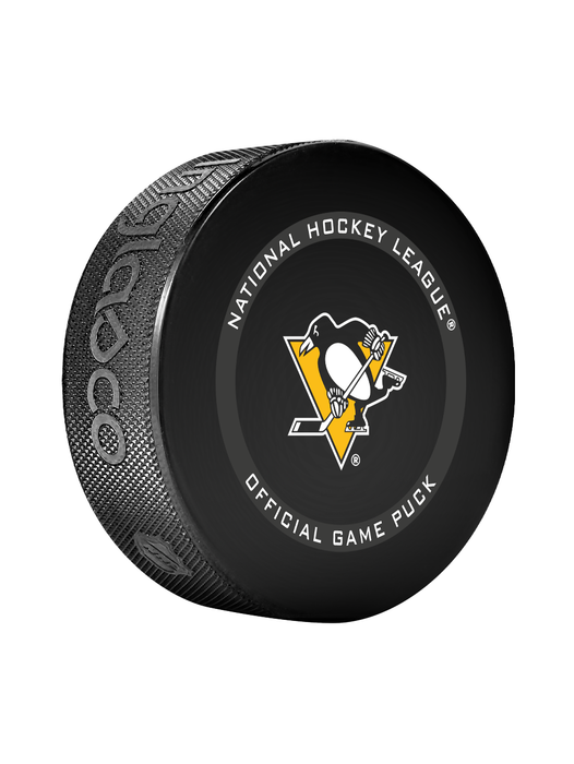 Rondelle de hockey officielle des Penguins de Pittsburgh de la LNH en cube - Nouveau fan rose